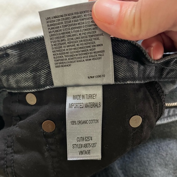 Agolde High Rise Vintage Boot Cut Jean in Percolate Washed Black size 26 - Picture 16 of 16